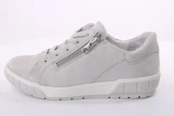 ACO Damen Halbschuh Rauleder H- Weite Wechselfußbett grau blau S14 1368/1312