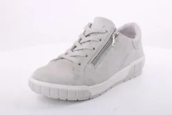 ACO Damen Halbschuh Rauleder H- Weite Wechselfußbett grau blau S14 1368/1312