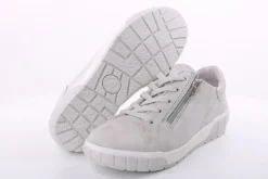 ACO Damen Halbschuh Rauleder H- Weite Wechselfußbett grau blau S14 1368/1312