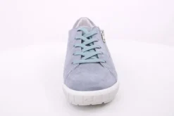 ACO Damen Halbschuh Rauleder H- Weite Wechselfußbett grau blau S14 1368/1312