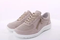 ACO Damen Sneaker Halbschuh K- Weite Wechselfußbett beige blau S14 1420/11614