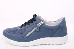 ACO Damen Sneaker Halbschuh K- Weite Wechselfußbett beige blau S14 1420/11614