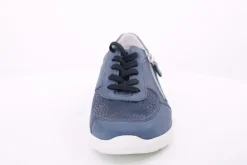 ACO Damen Sneaker Halbschuh K- Weite Wechselfußbett beige blau S14 1420/11614