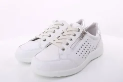 ACO Damen Sneaker Halbschuh Leder K- Weite Wechselfußbett weiß S14 1420/11617
