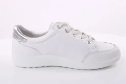 ACO Damen Sneaker Halbschuh Leder K- Weite Wechselfußbett weiß S14 1420/11617