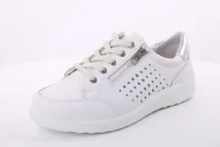 ACO Damen Sneaker Halbschuh Leder K- Weite Wechselfußbett weiß S14 1420/11617