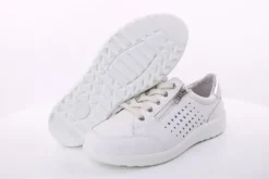 ACO Damen Sneaker Halbschuh Leder K- Weite Wechselfußbett weiß S14 1420/11617