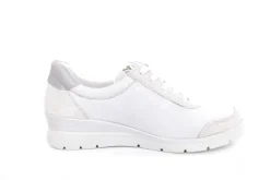 ACO LUNA 18 Damen Sneaker Leder/ Textil Wechselfußbett florales Muster grau S13 863/9309