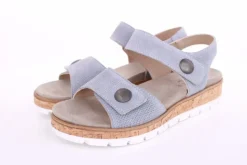 Aco Sandalette Mia 24 Leder Klettverschluss Wechselfußbett blau S13 545/8194