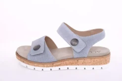 Aco Sandalette Mia 24 Leder Klettverschluss Wechselfußbett  blau S13  545/8194