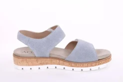 Aco Sandalette Mia 24 Leder Klettverschluss Wechselfußbett  blau S13  545/8194