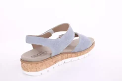 Aco Sandalette Mia 24 Leder Klettverschluss Wechselfußbett  blau S13  545/8194