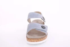 Aco Sandalette Mia 24 Leder Klettverschluss Wechselfußbett  blau S13  545/8194