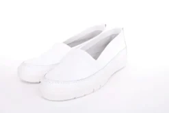 ACO TILDA 06 Damen Slipper Leder weiß, grau S13 1295/10916