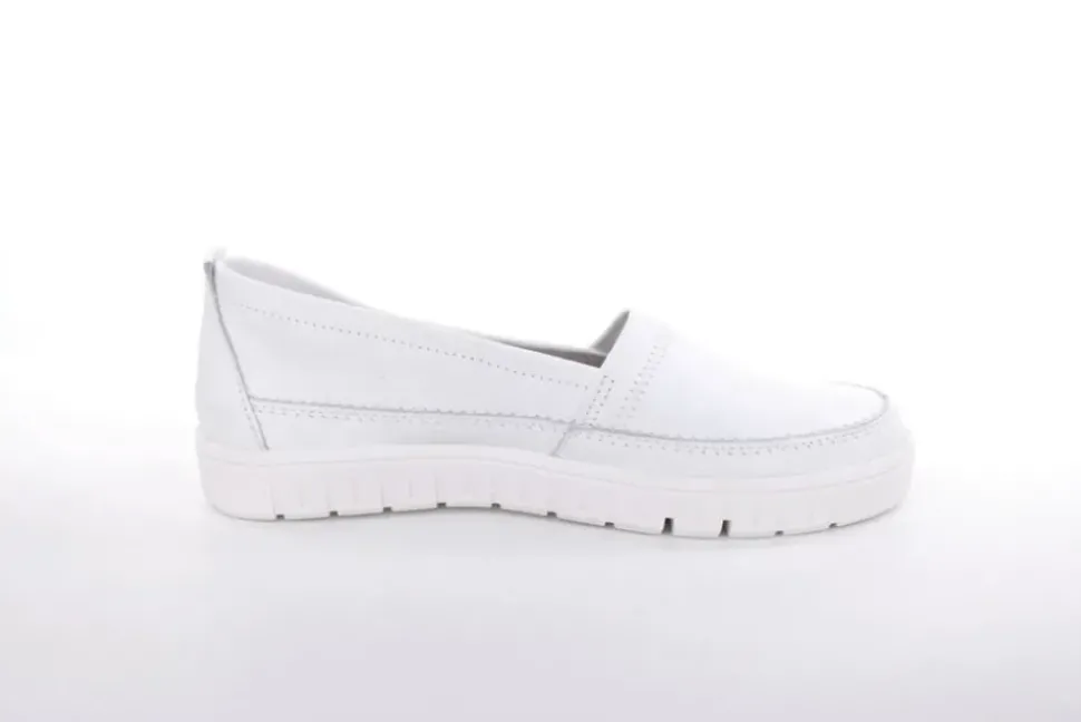ACO TILDA 06 Damen Slipper Leder weiß, grau S13 1295/10916