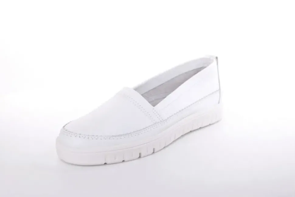 ACO TILDA 06 Damen Slipper Leder weiß, grau S13 1295/10916