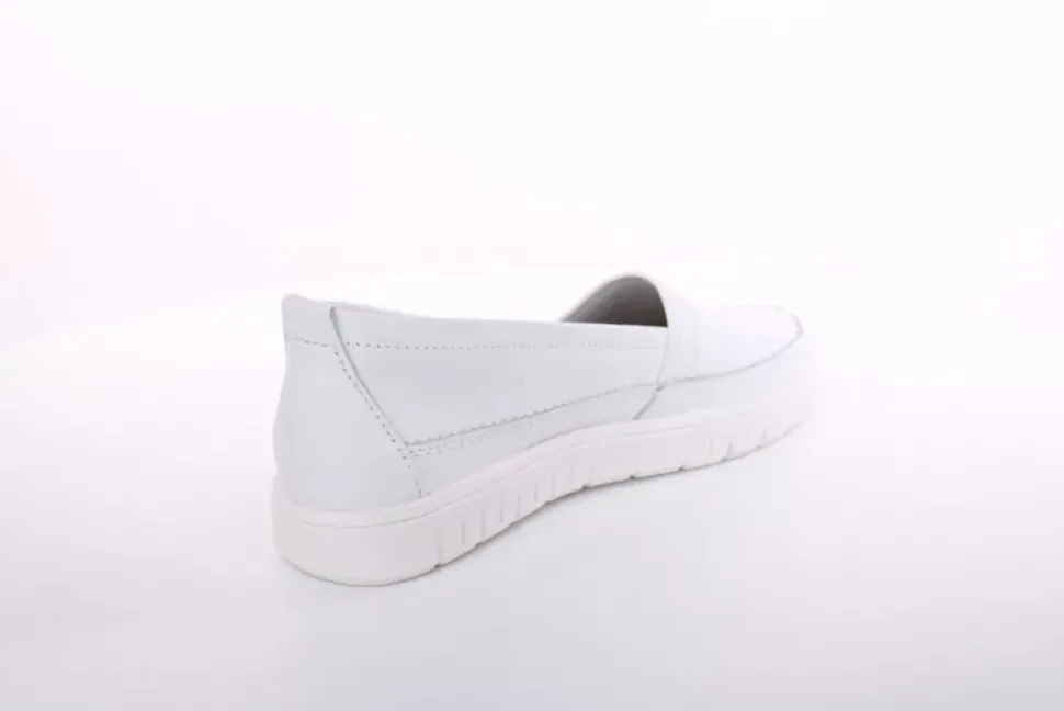 ACO TILDA 06 Damen Slipper Leder weiß, grau S13 1295/10916