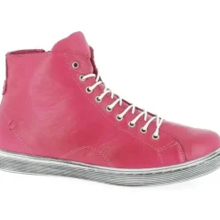 Andrea Conti Damen Sneaker High Leder Wechselfußbett rot S14 0341500767