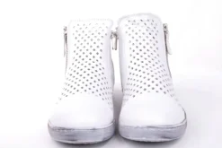Andrea Conti Sommer- Stiefel Stiefelette Leder durchbrochen weiß S12  0349615001