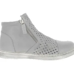 Andrea Conti Stiefelette Leder Lochmuster grau S14 0349615109