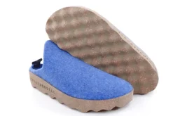 ASPORTUGUESAS Damen Pantolette Wolle Kork vegan Nachhaltig blau S22 P018023052