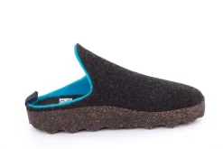 ASPORTUGUESAS Damen Pantolette Wolle Kork vegan Nachhaltig grau S22 P018023016