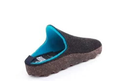 ASPORTUGUESAS Damen Pantolette Wolle Kork vegan Nachhaltig grau S22 P018023016