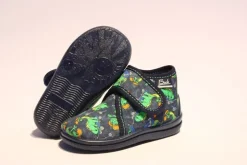 Beck Hausschuh Jungen  Dinosaurier blau 3041/05