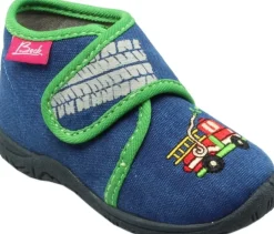 Beck Hausschuh Jungen Feuerwehr blau 677/34
