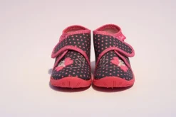 Beck Hausschuh Mädchen Schmetterling blau rosa 676/05