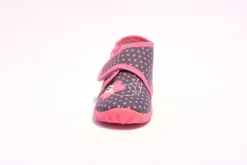 Beck Hausschuh Mädchen Schmetterling blau rosa 676/05