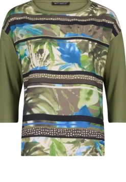 Betty Barclay Blusenshirt 3/4 Arm U - Boot Floral khaki S12 22462989