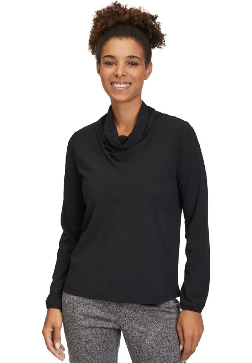 Betty Barclay Blusenshirt Wasserfallausschnitt schwarz S23 29122174