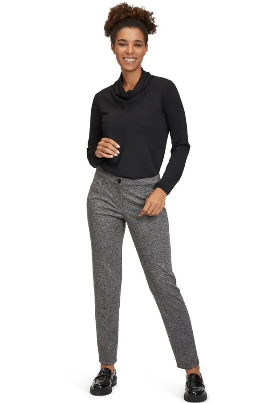 Betty Barclay Blusenshirt Wasserfallausschnitt schwarz S23 29122174