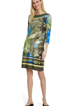 Betty Barclay Businesskleid 3/4 Arm khaki blau S12 11342996