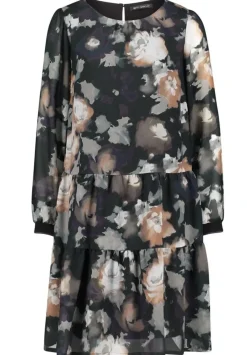Betty Barclay Chiffonkleid florales Muster Knielang schwarz S22 12331517