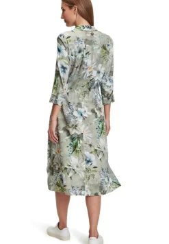 Betty Barclay Hemdblusenkleid 3/4 Arm Midi- Länge grün blau S12 11581066