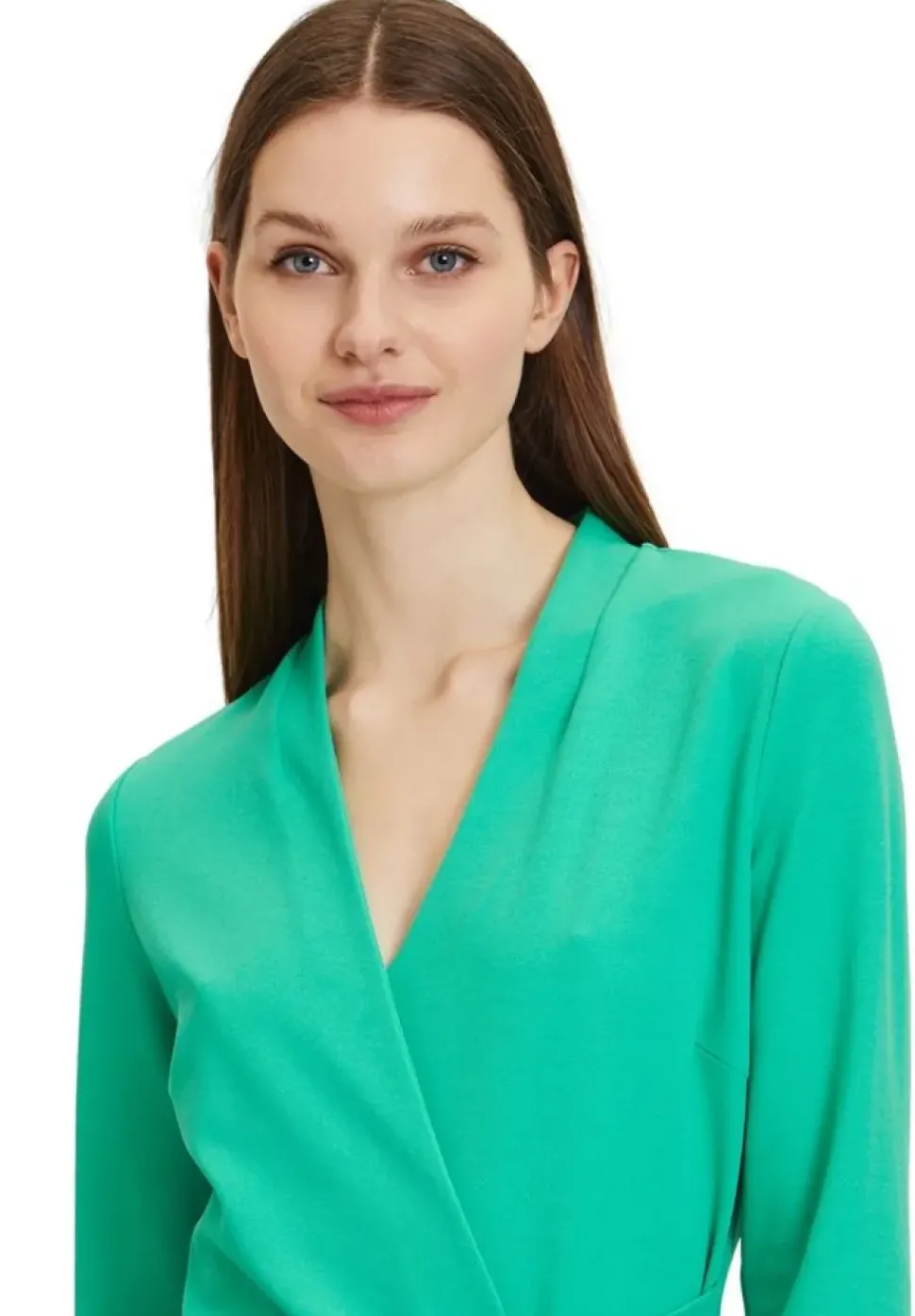 Betty Barclay Jerseykleid mit Raffung gruen S14 15382437