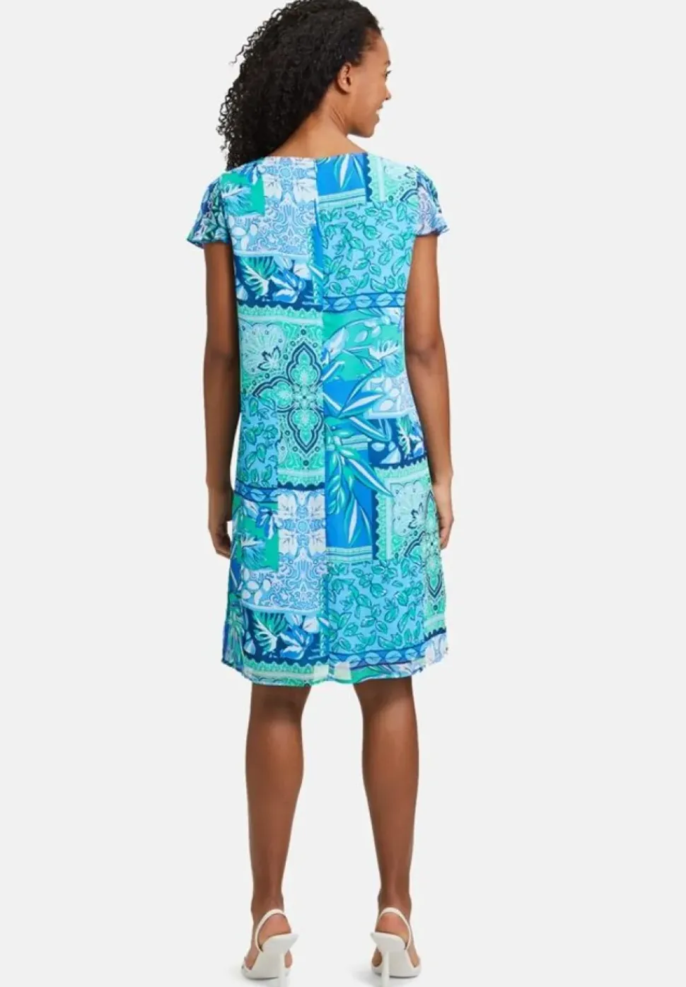Betty Barclay Kleid Chiffon blau Knieumspielend S14 15782589