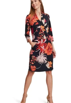 Betty Barclay Kleid Jersey 3/4 Arm floral blau rosa S12 11301029