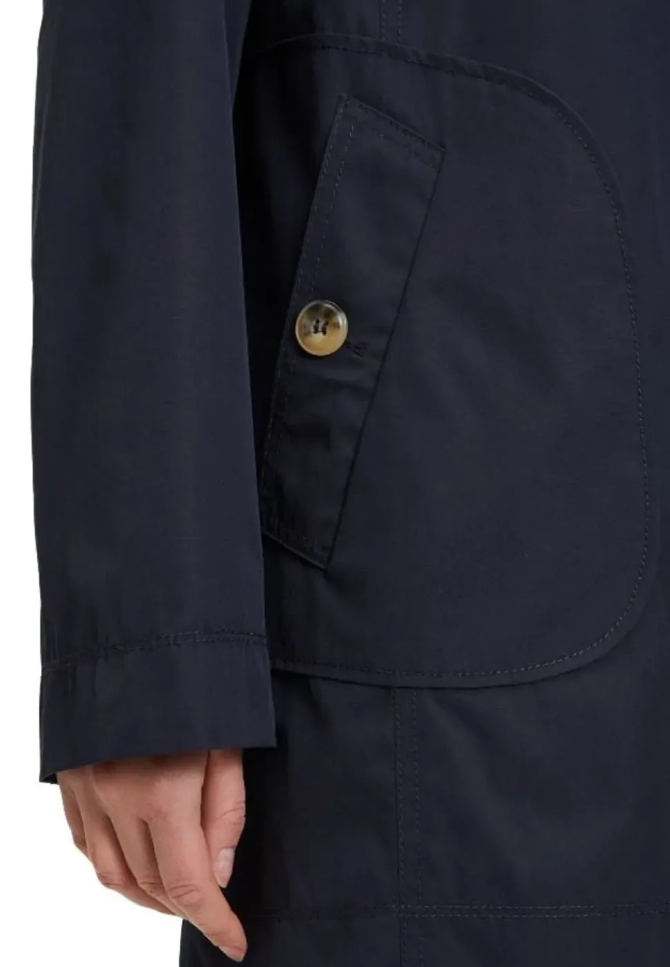 Betty Barclay Kurzmantel Reverskragen aufgesetzte Taschen beige, blau S14 76152036