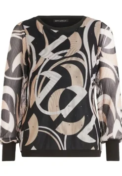 Betty Barclay Langarm-Shirt SCHWARZ/BEIGE PATTERN 23561099