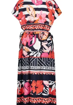 Betty Barclay Maxikleid florales Muster rot blau S13 13951957