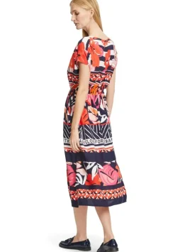 Betty Barclay Maxikleid florales Muster rot blau S13 13951957