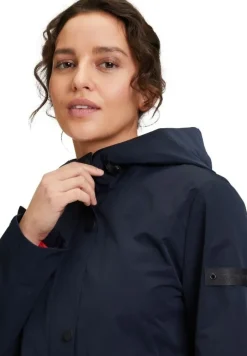 Betty Barclay Outdoorjacke Funktionsjacke Kapuze 2 Wege Reißverschluss A- Linie blau S14 76111821
