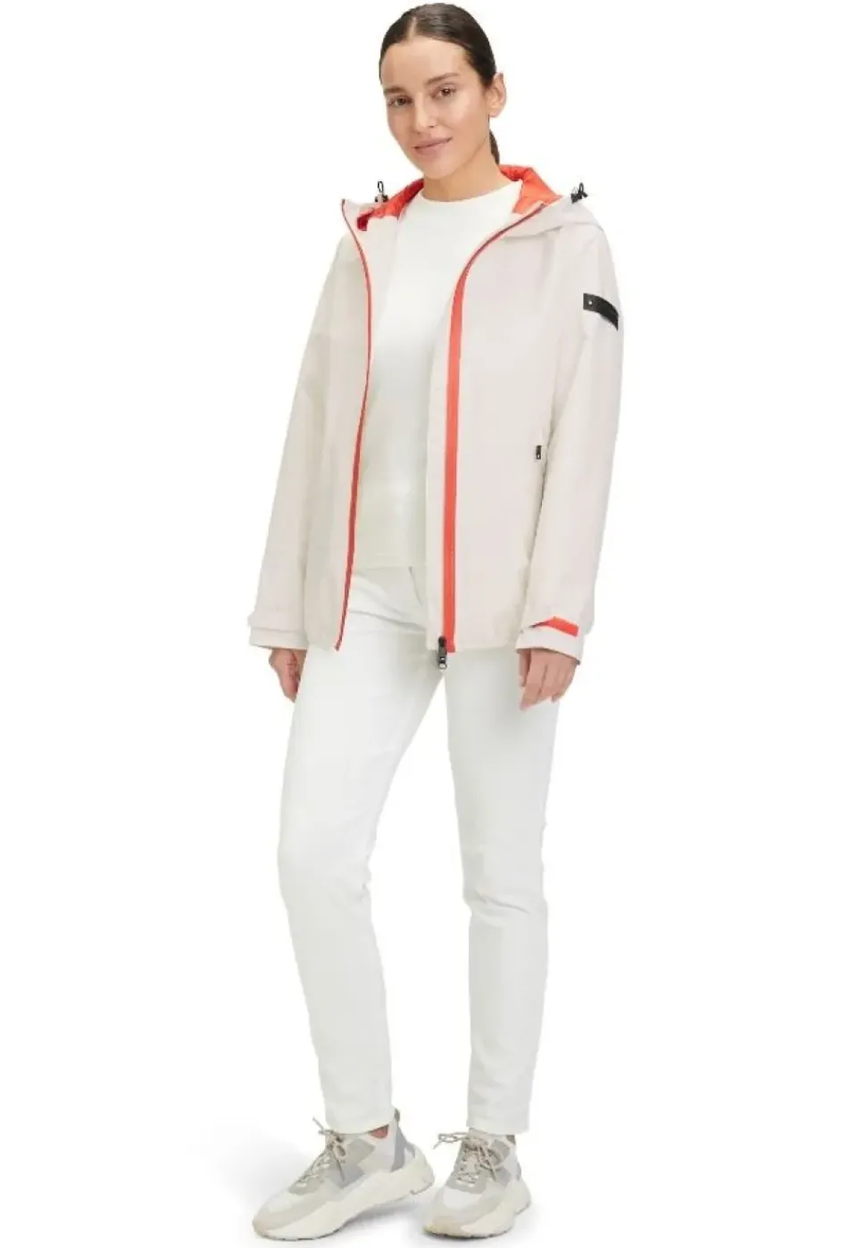 Betty Barclay Outdoor- Jacke Kapuze Zweiwege Reißverschluss weiß S14 76331520