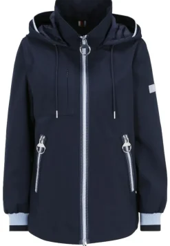 Betty Barclay Outdoorjacke Kapuze Stehkragen Zweiwege Reißverschluss blau S14 76421518