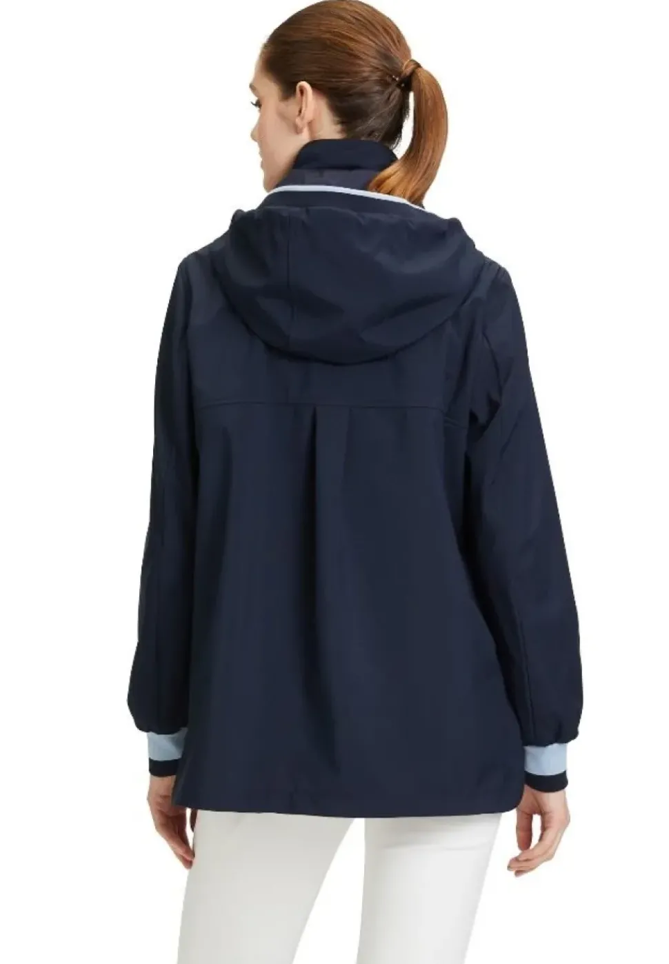 Betty Barclay Outdoorjacke Kapuze Stehkragen Zweiwege Reißverschluss blau S14 76421518