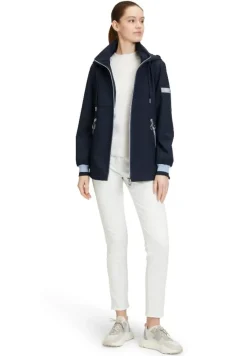 Betty Barclay Outdoorjacke Kapuze Stehkragen Zweiwege Reißverschluss blau S14 76421518