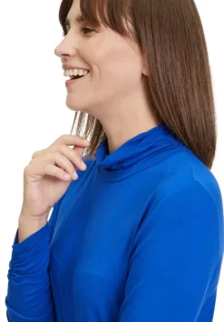 Betty Barclay Rollkragenshirt Raffung blau S23 28902063